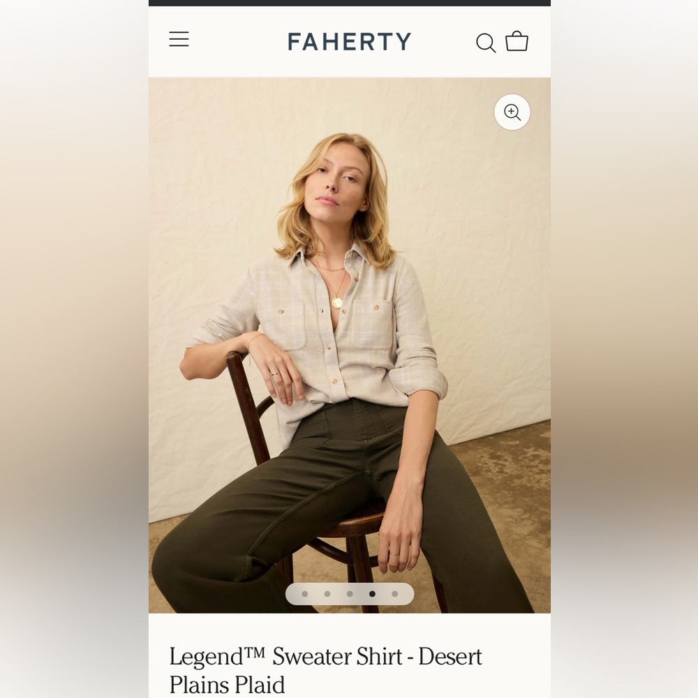 Faherty Legend Sweater Shirt, S